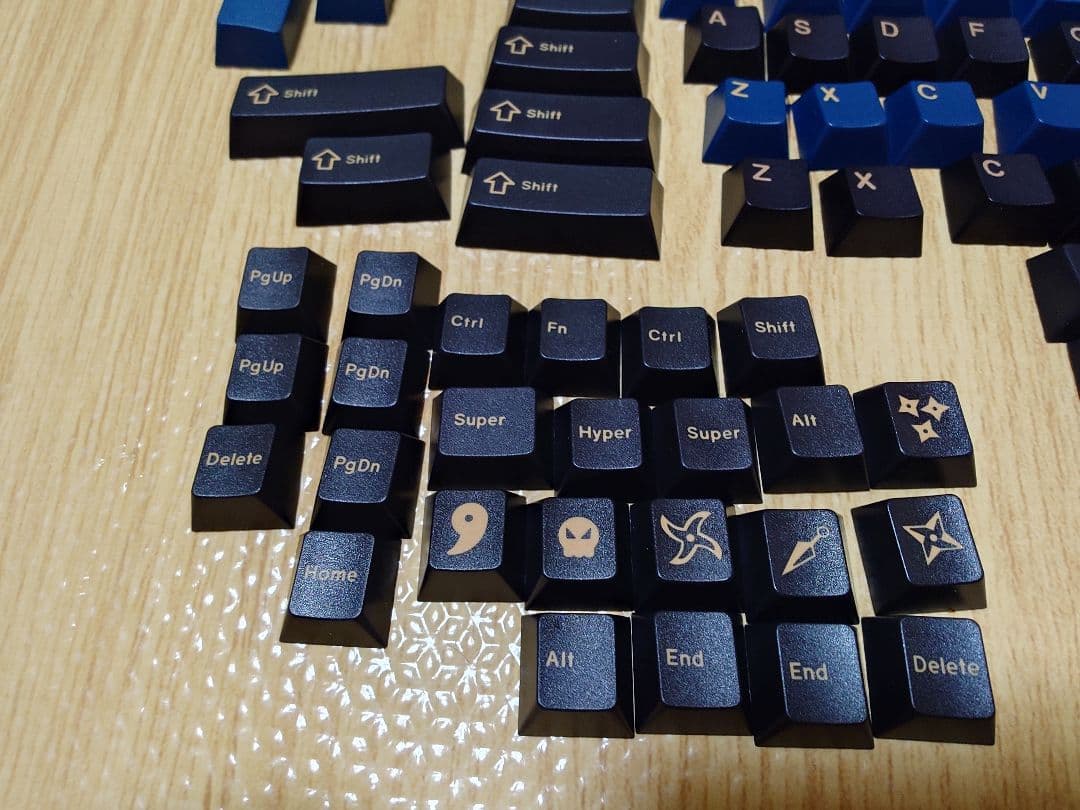 ラ*ロ様 GMK BLUE SAMURI キーキャップセット　ABSダブルショッ
