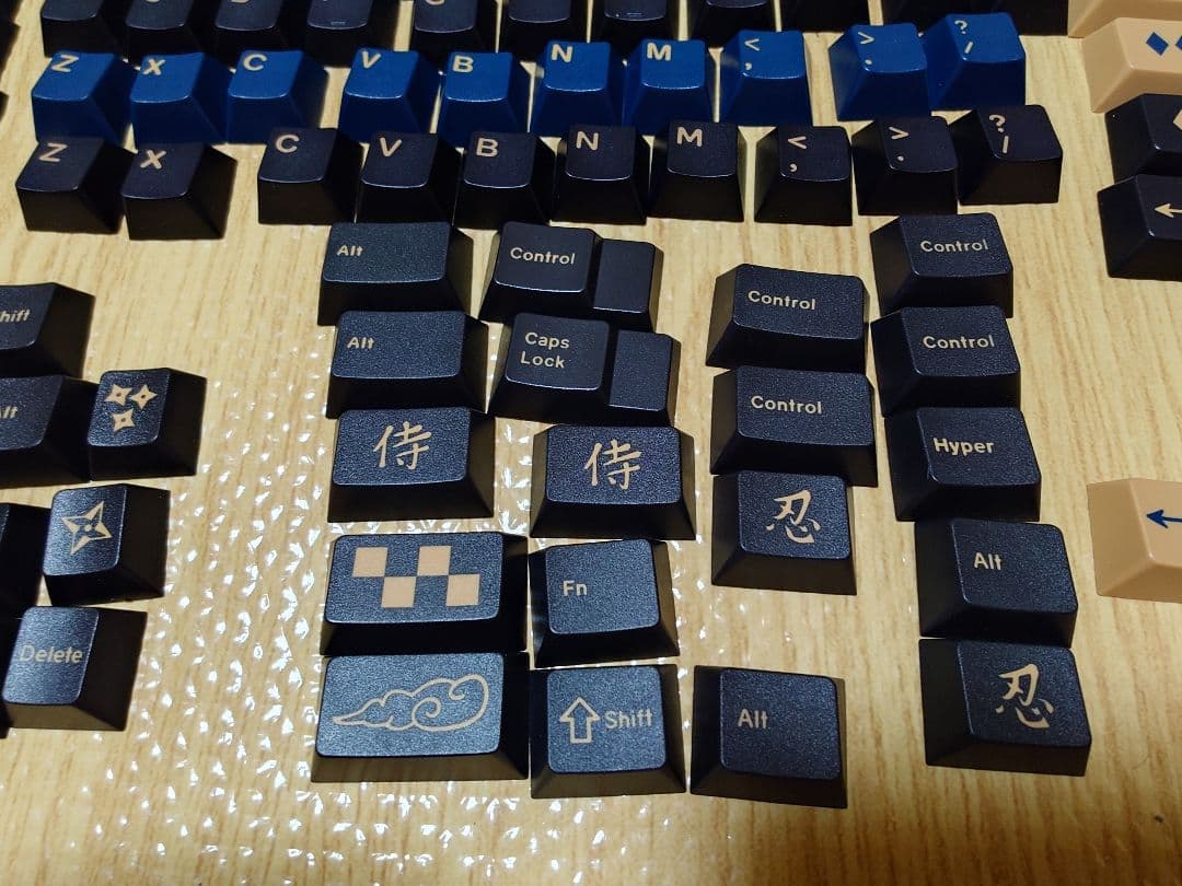 ラ*ロ様 GMK BLUE SAMURI キーキャップセット　ABSダブルショッ