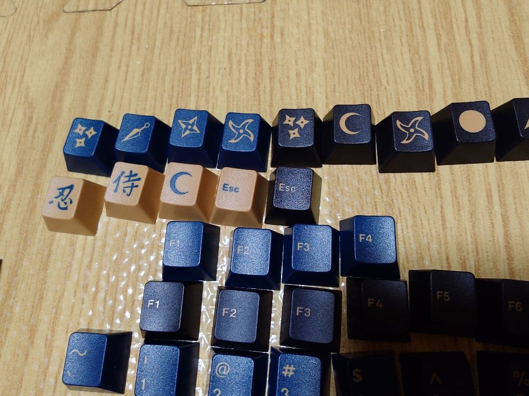 ラ*ロ様 GMK BLUE SAMURI キーキャップセット　ABSダブルショッ