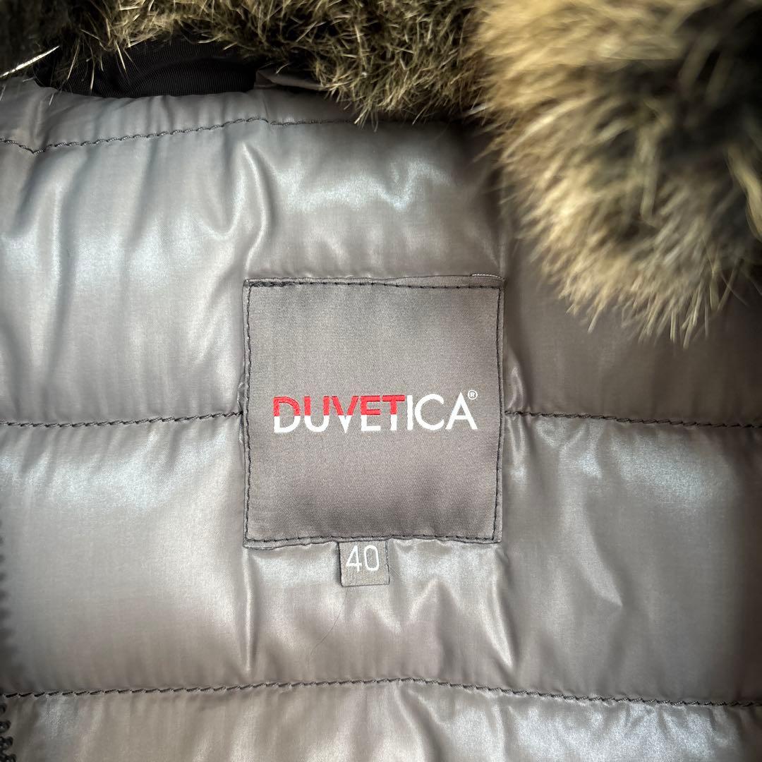 S00390 DUVETICA フォックスファー付きダウンコート ブラック 40
