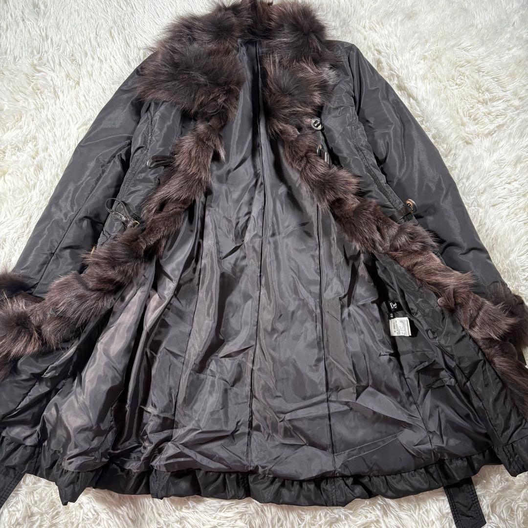 未使用タグ付　Beshela ブルーフォックス　ファー　ダウンコート　ブラック