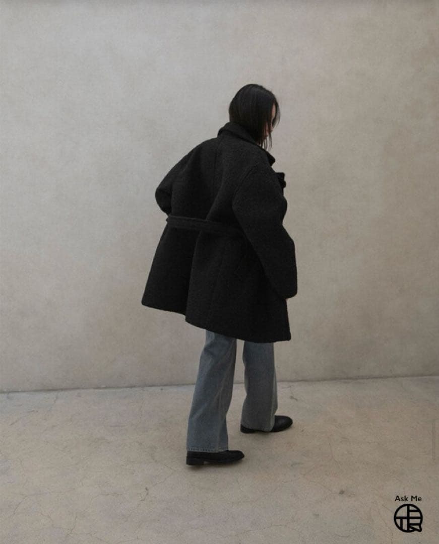 ジャケット・アウター ohotoro boucle 2way half coat