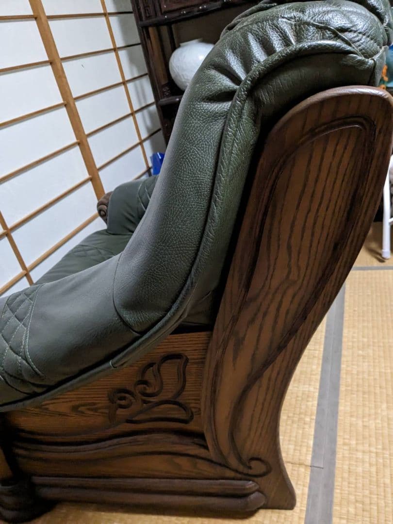 本革ソファ　レザーソファ　一人掛け　椅子　インテリア　アンティーク家具