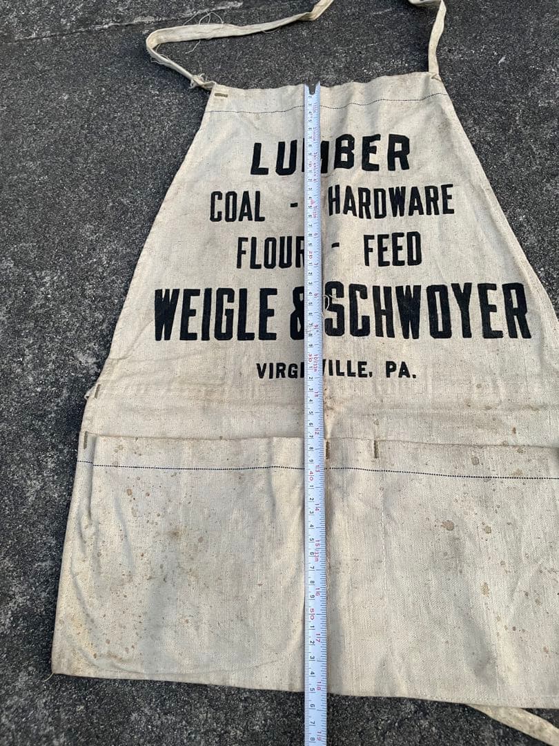 ビンテージ/USA製/アドバタイジング/ワークエプロン/キャンパス