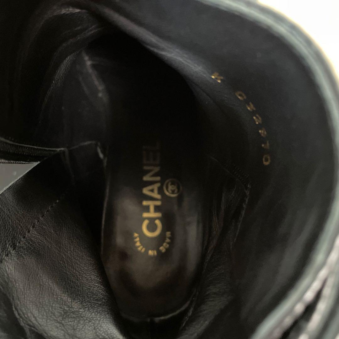 シャネル　黒　38 レザー