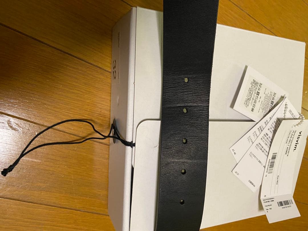 visvim PLAIN BELT 40mm W32 ブラック