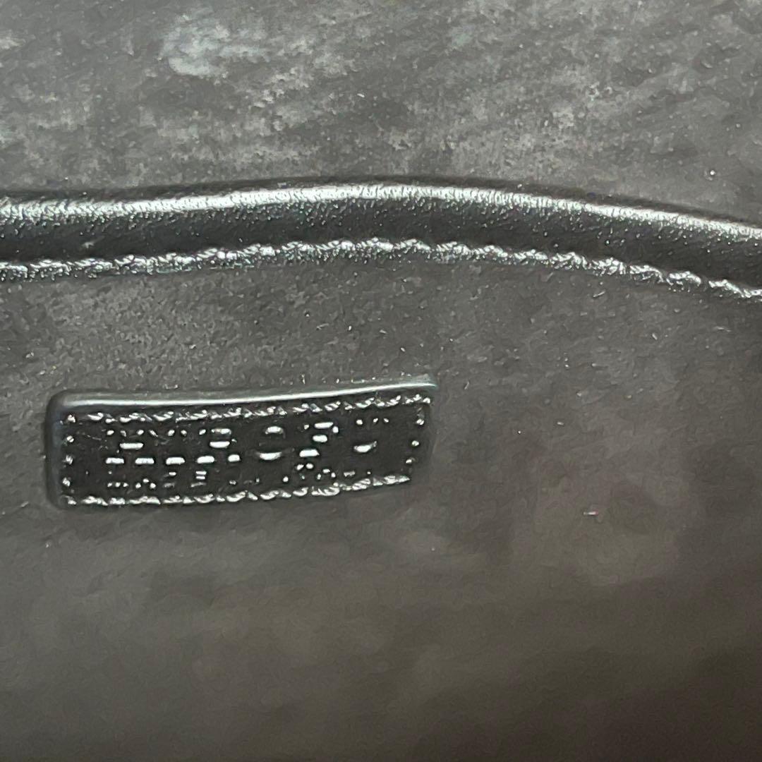 アイビー様美品 HIROFU ヒロフ ロゴ型押し レザー ミニ ボストンバッグ