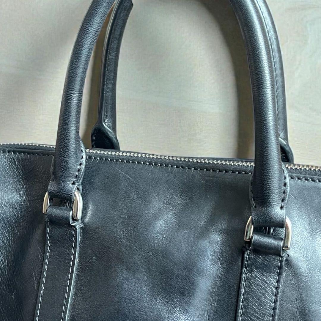 アイビー様美品 HIROFU ヒロフ ロゴ型押し レザー ミニ ボストンバッグ