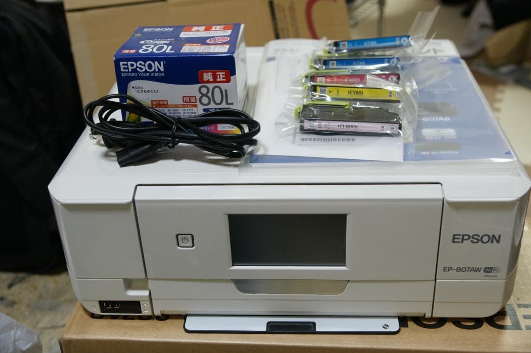 EPSON EP-807AW インクジェットプリンター 本体（インク付き）