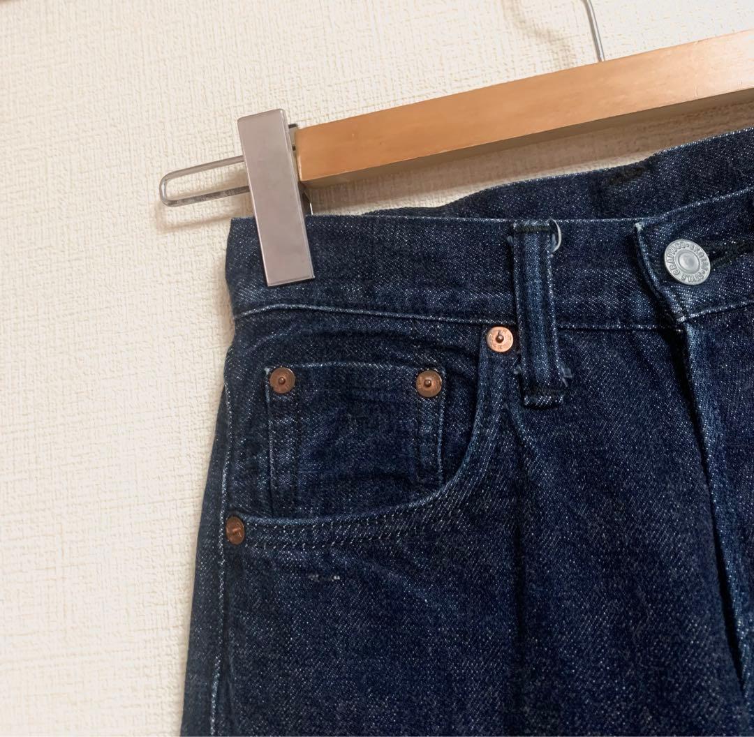 EVISU エヴィス デニムパンツ 濃紺 赤 刺繍 カモメ 28×35