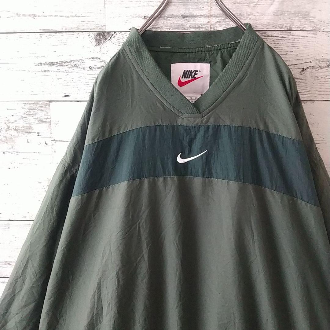 希少サイズ☆90s ナイキ 刺繍センターロゴ ナイロンジャケット XL USA製