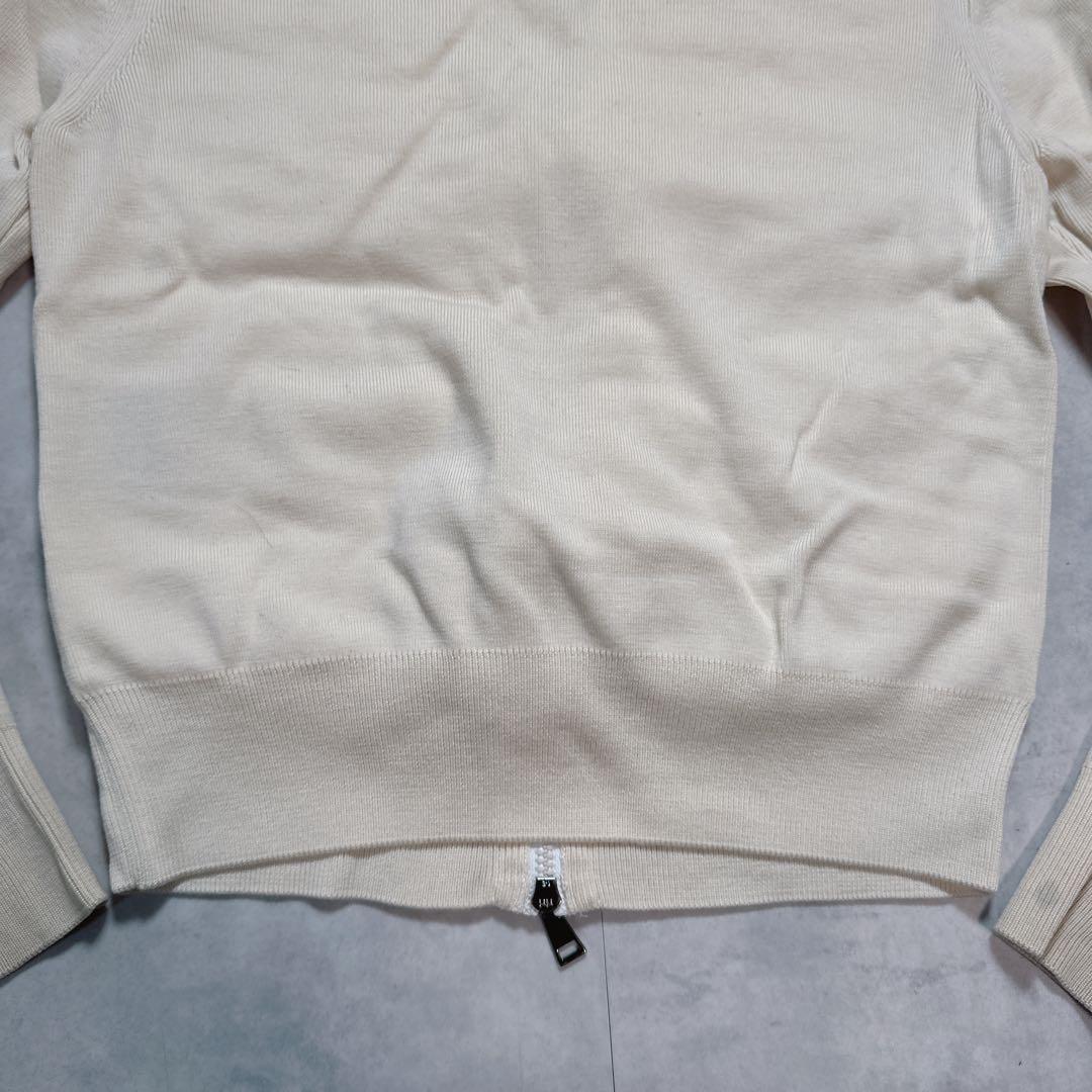 MONCLER モンクレール ニット 切り替え ダウン ワッペン XS ベージュ