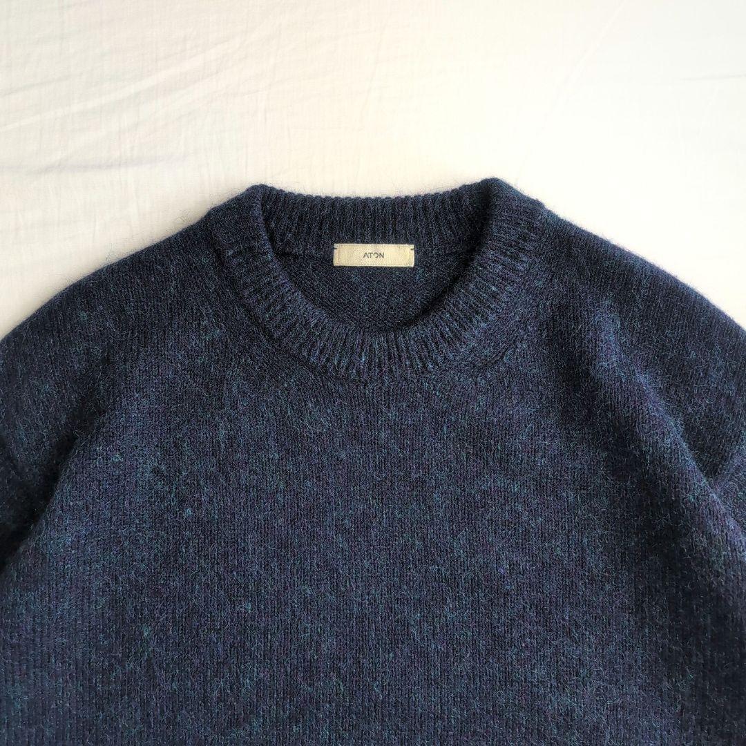 ATON エイトン WOOL MOHAIR CREWNECK SWEATER