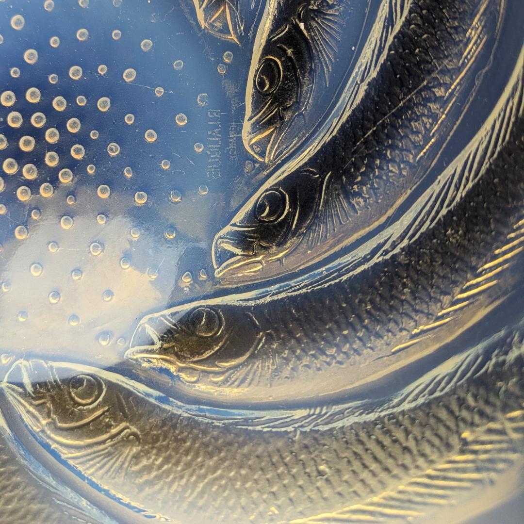 マッチーさま　深淵なるオパルセント ラリック本人作品 ポワソン 大鉢24cm 魚