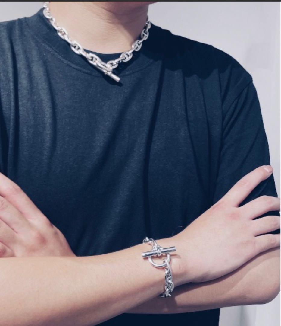 【blatto】925シルバー　重厚感アンカーチェーンデザインブレスレット