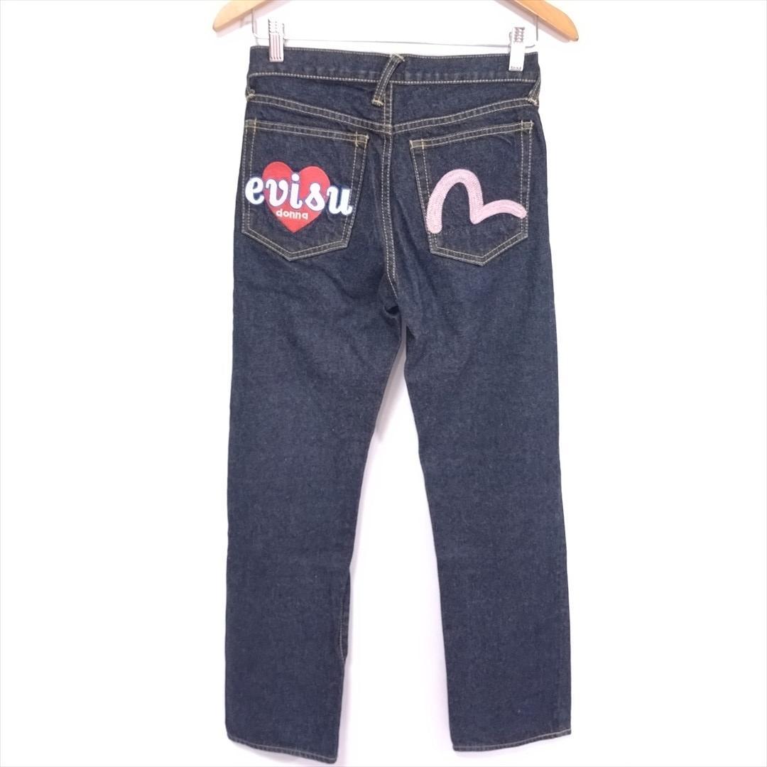 【美品】EVISU 刺繡入り デニムパンツ ジーンズ M ストレート k25