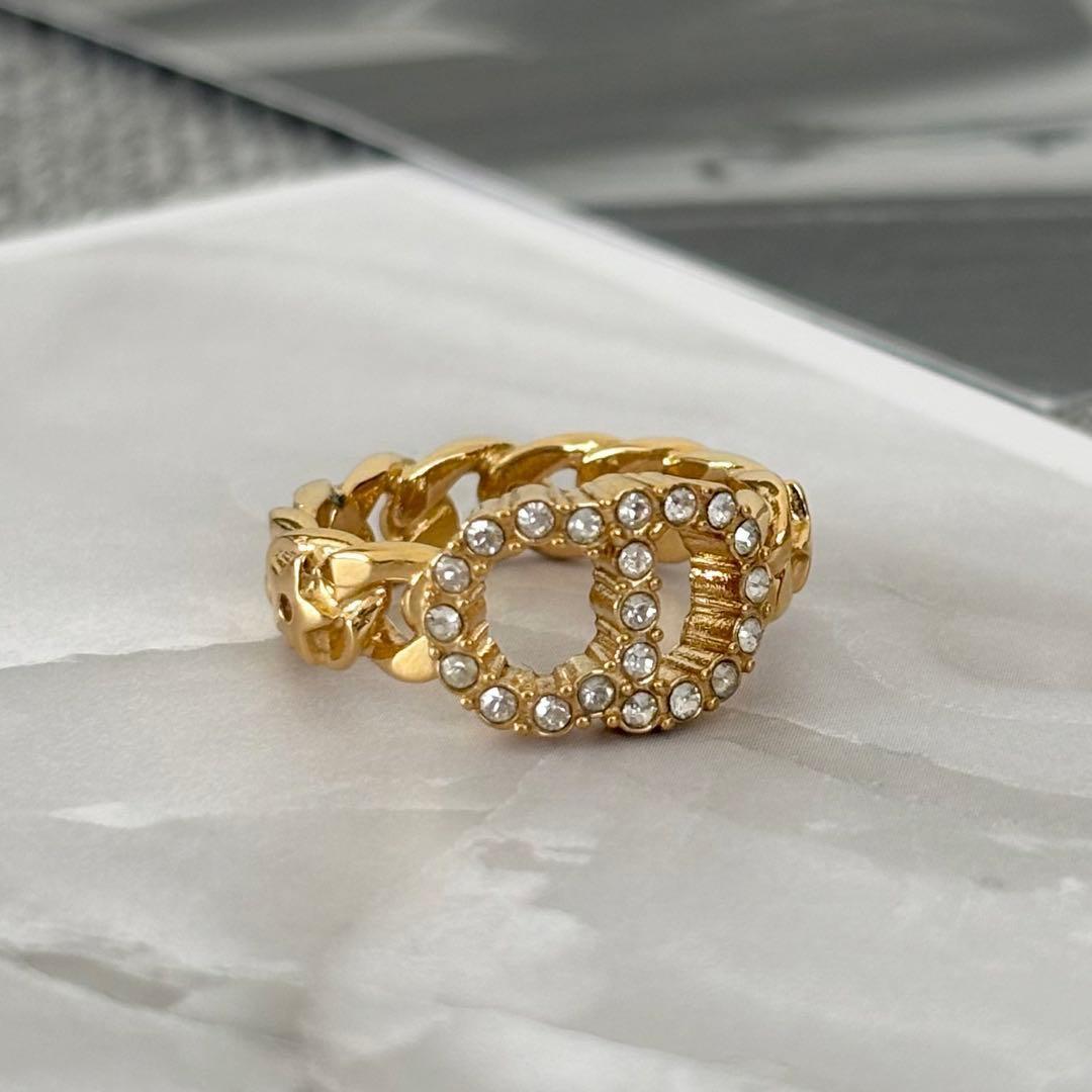 【正規品】Dior ゴールド ロゴリング（Sサイズ）【即日発送】