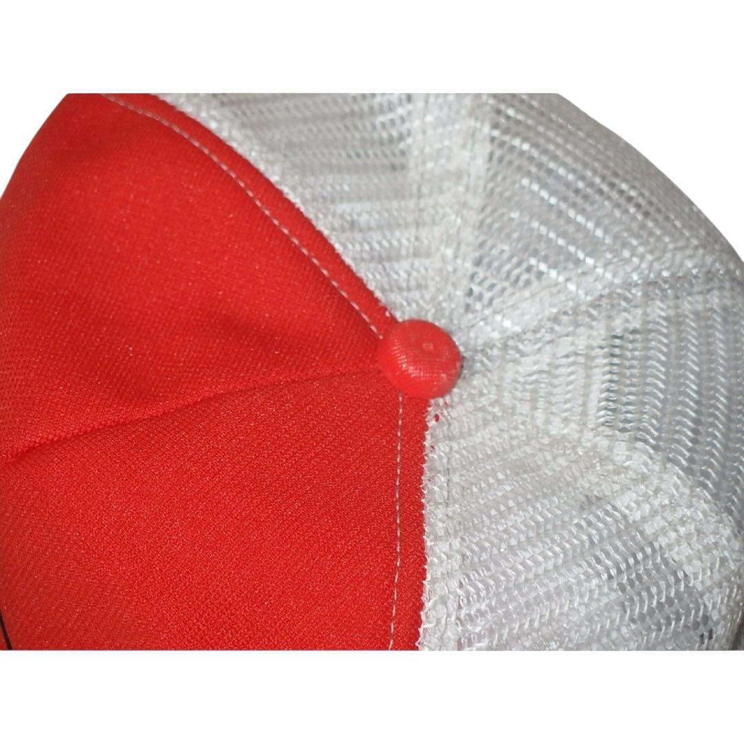 ▪️70s NEW ERA ビンテージ トラッカーキャップ オレンジ 白 緑 黒