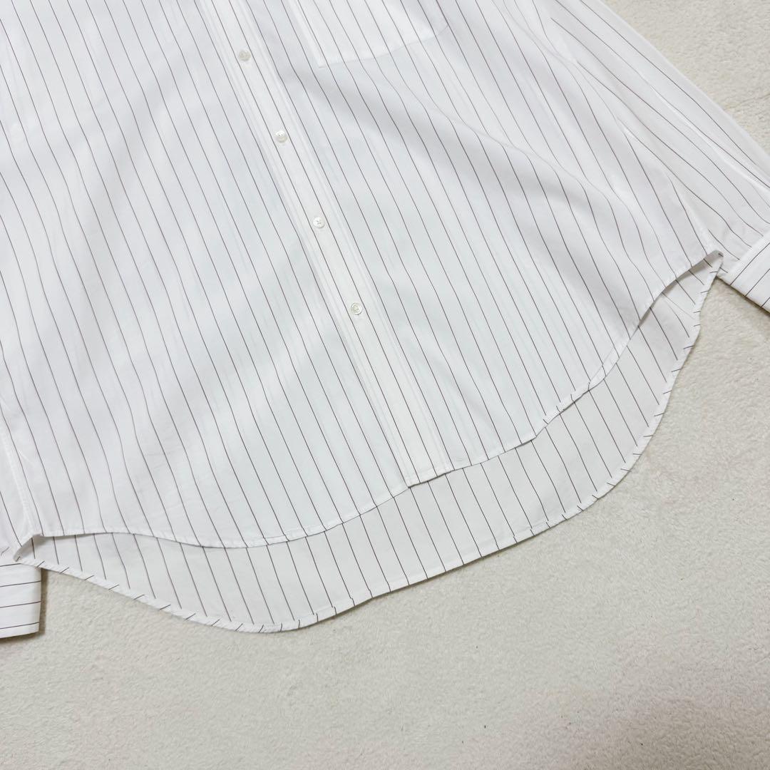 美品 グラフペーパー トーマスメイソン ストライプ ブロード ボックスシャツ 2