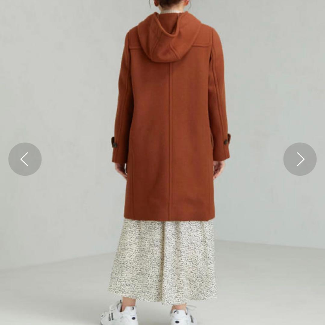 美品 グリーンレーベルリラクシング ダッフルコート 紺 ウール 大きいサイズ