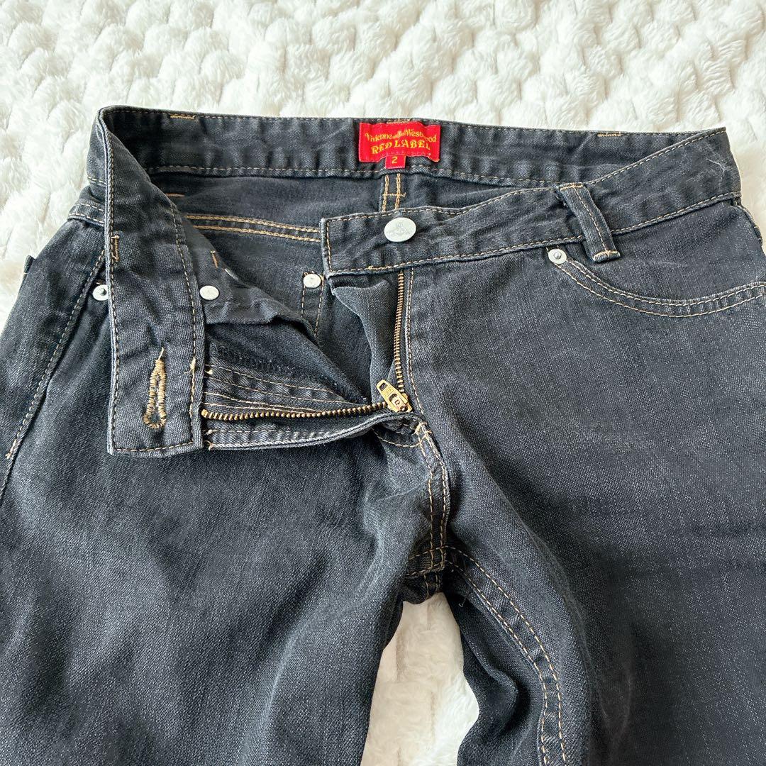 ヴィヴィアンウエストウッド　ジーンズ　デニム　スキニー　オーブ　刺繍