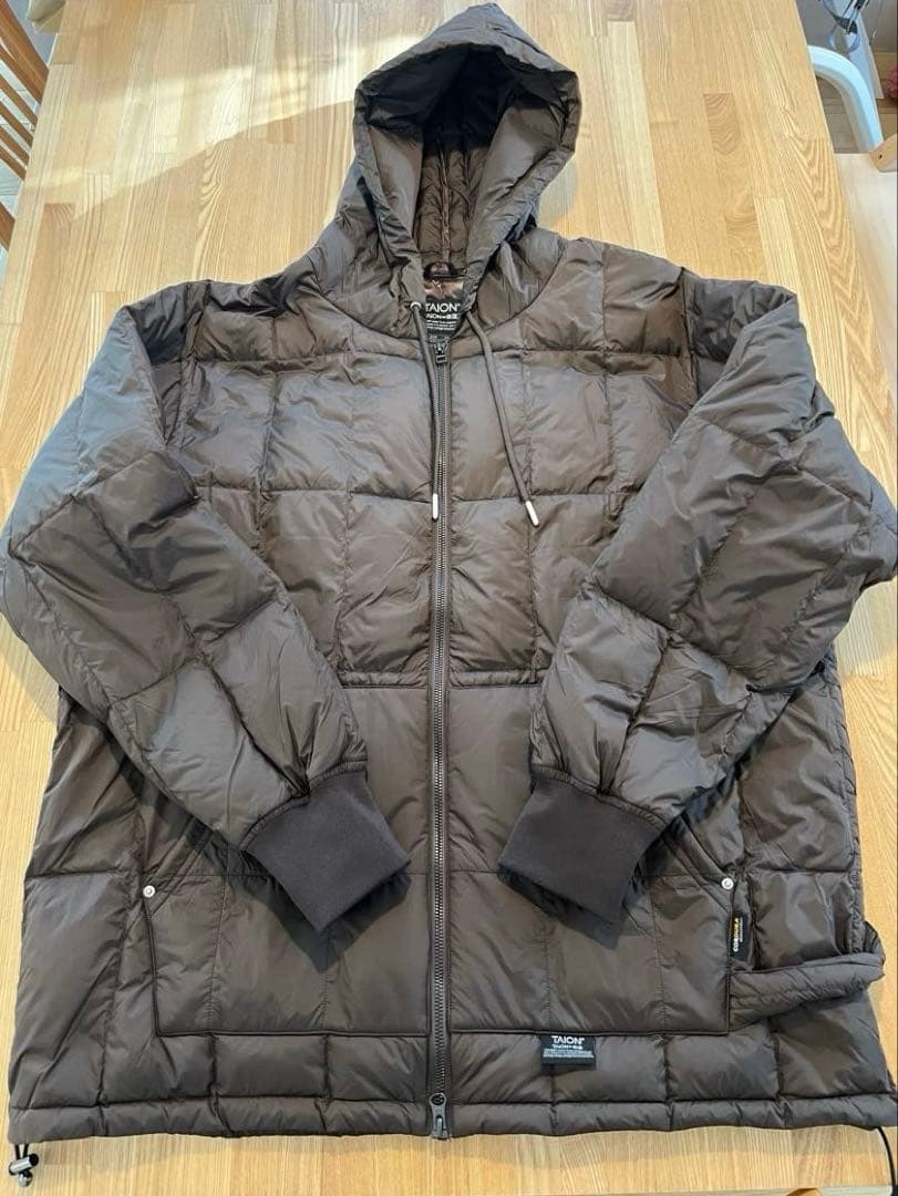 TAION ワーク Wジップリブ ダウンパーカー