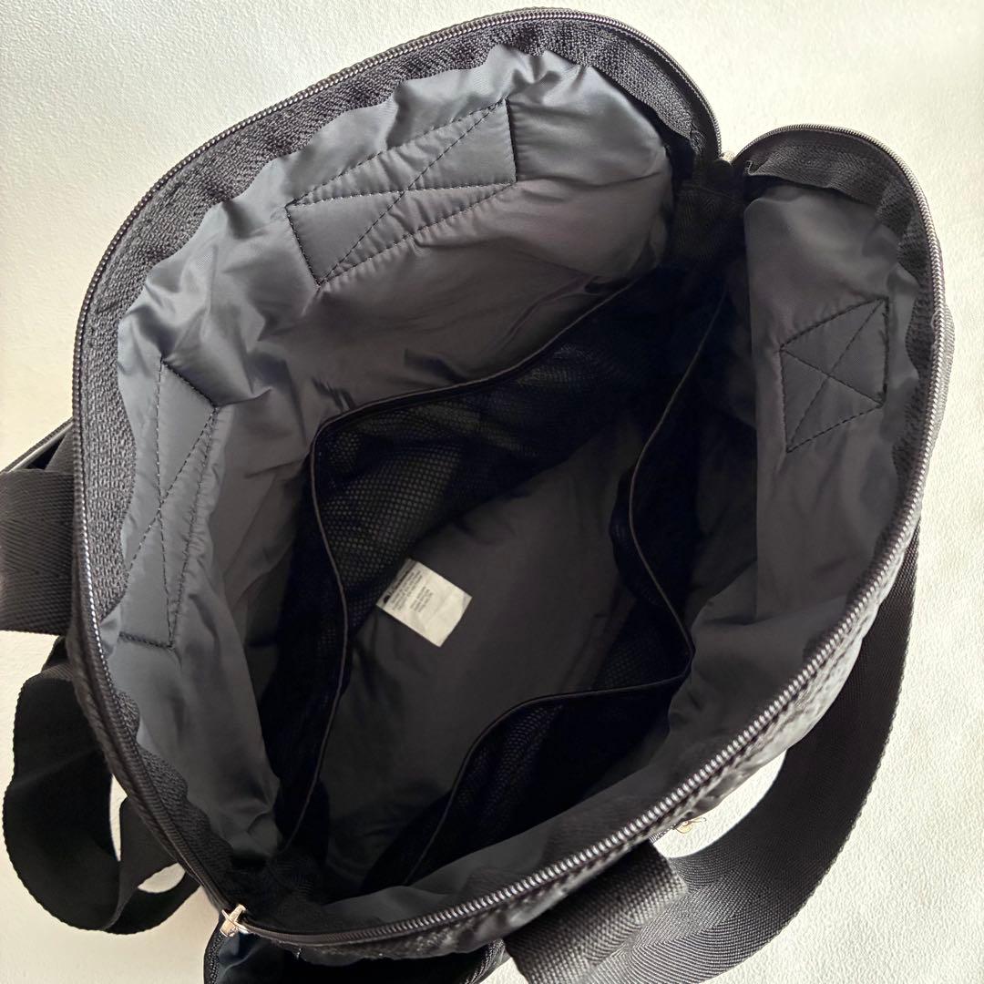 美品レスポートサック リュック ダリア デボス 黒 トートバッグ 型押し
