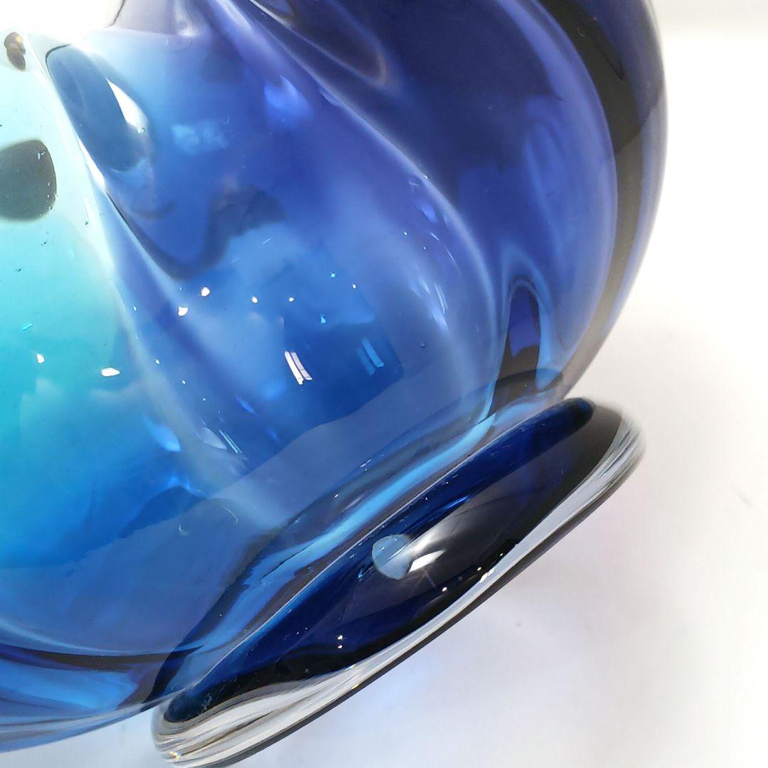 Y2293-62 津軽びいどろ 秋村実 色ガラス デキャンタ 飾瓶　#1