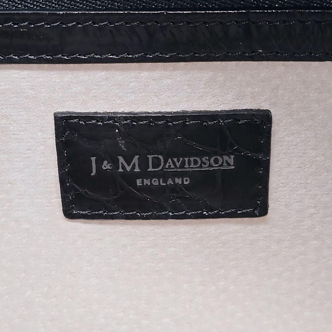 ✨未使用品✨J&M DAVIDSON 本革 クロコ 型押し ボストンバッグ 黒