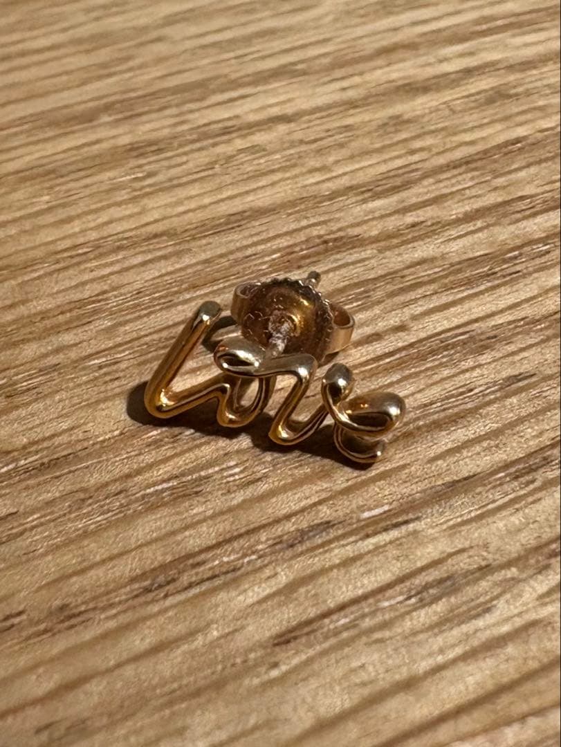 tiffany LOVE ピアス　片耳　ゴールド