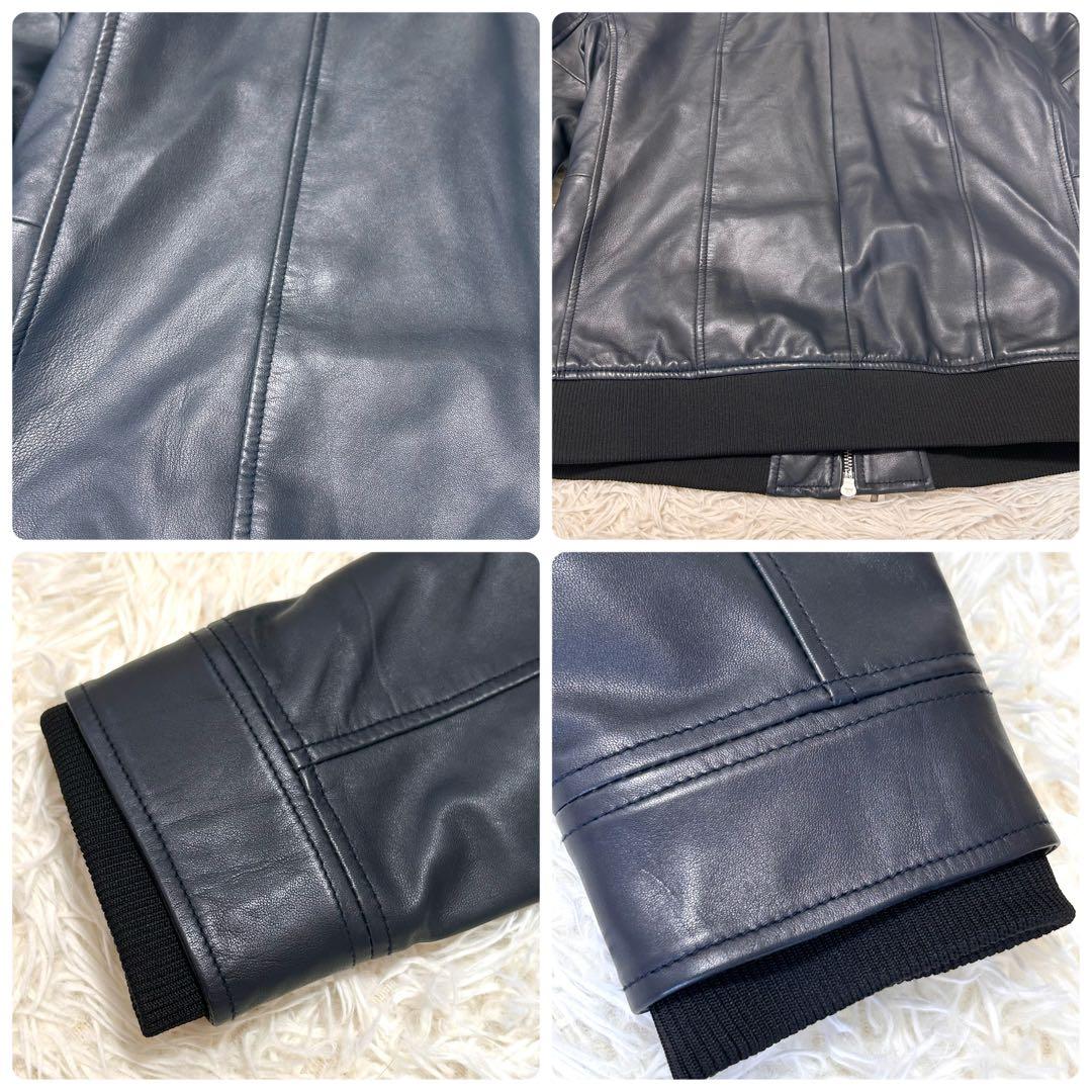 ✨美品✨AKM レザー　シングルライダースジャケット黒XL