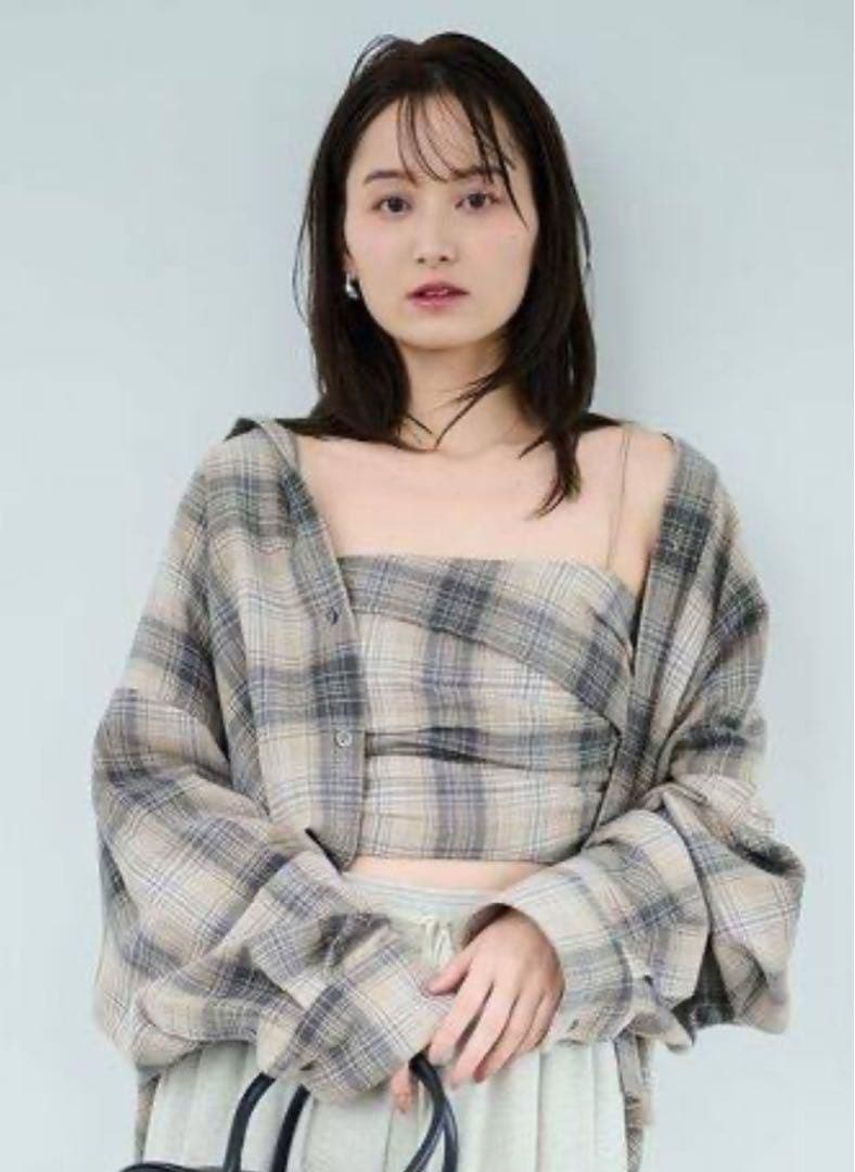 SNIDEL ネルシャツ & ネルチェックキャミソール　セット