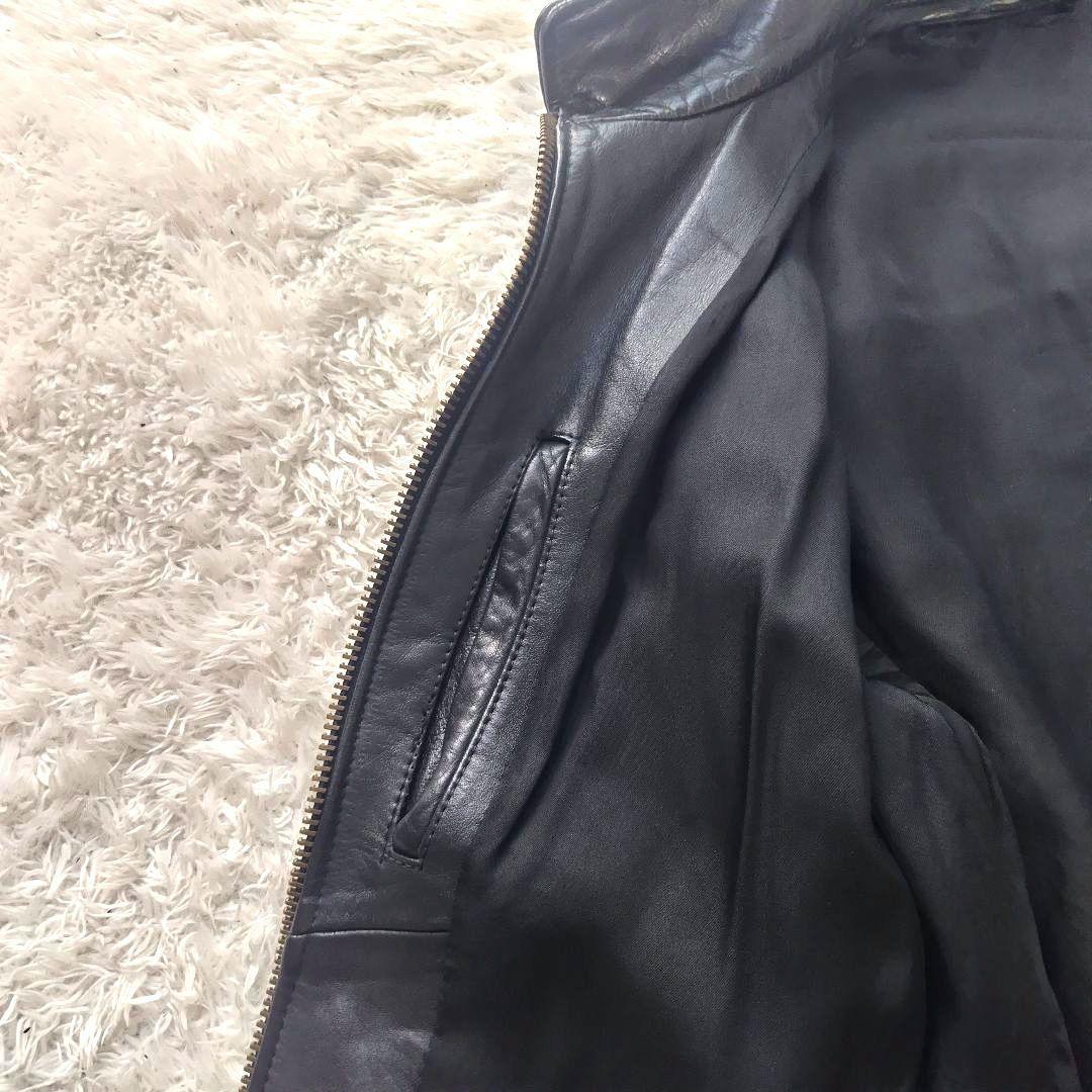 フランス軍 パイロット フライト ジャケット ブラック 52 レザー マルジェラ