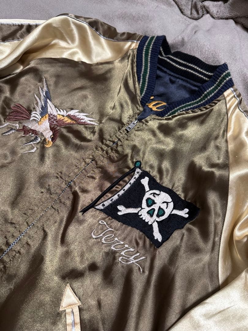 ２面用 テーラー東洋 龍 富士山 地図 日本限定 スカジャン vintage