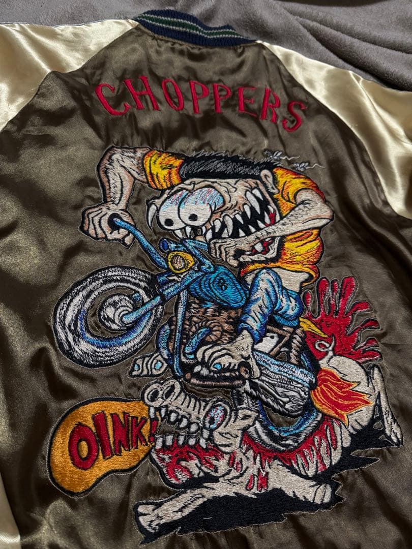 ２面用 テーラー東洋 龍 富士山 地図 日本限定 スカジャン vintage