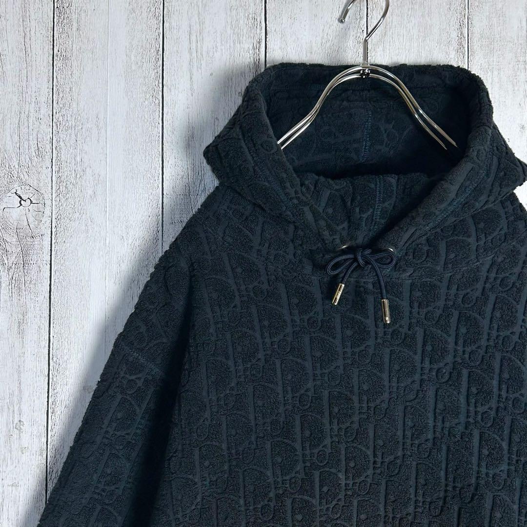 5796【人気総柄デザイン】ディオール‪☆オブリーク柄パーカー パイル地 タオル