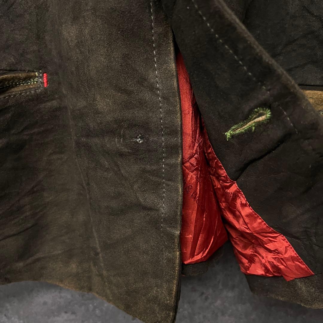 ヨーロッパ古着【オーストリア チロリアン スエード 本革 ジャケット】民族