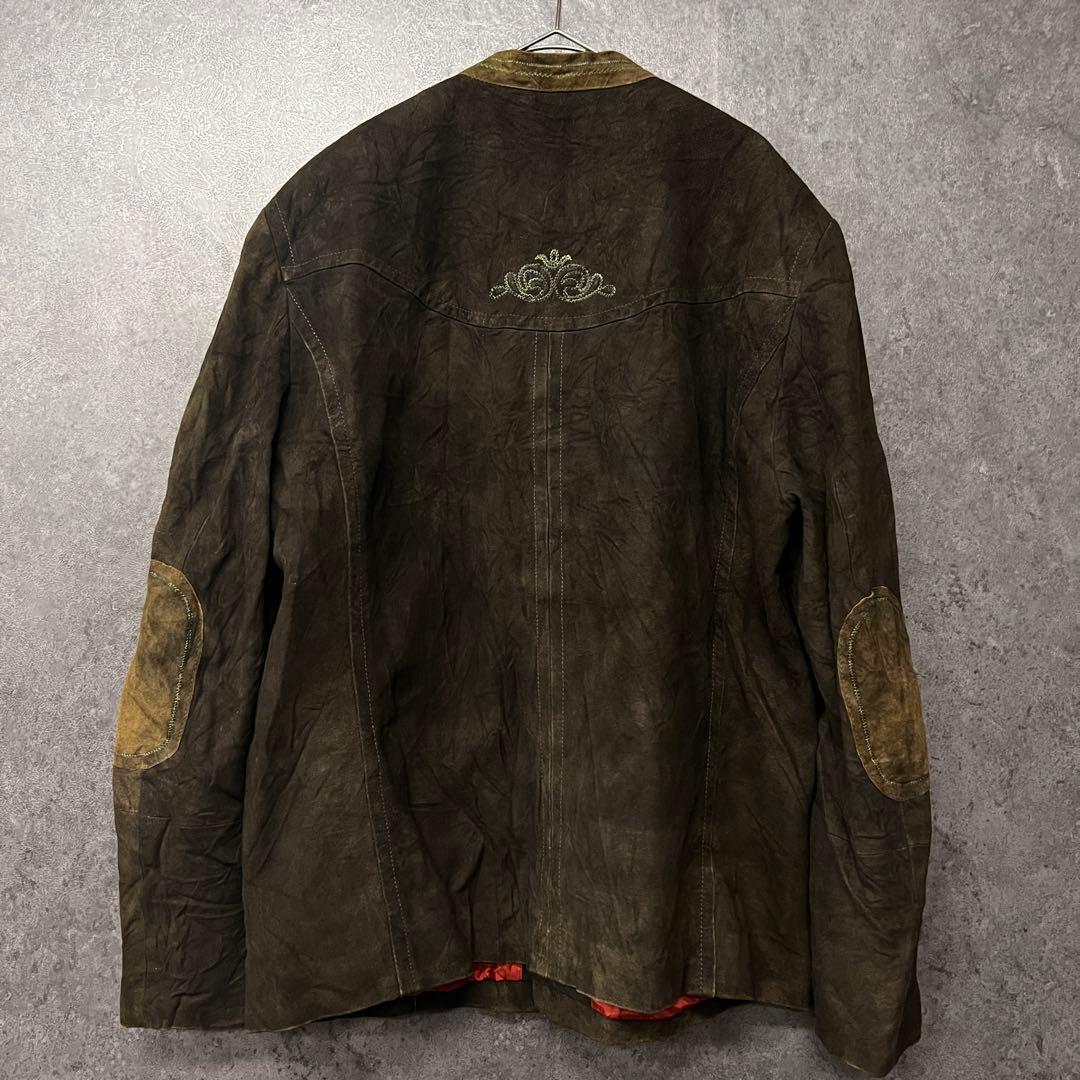 ヨーロッパ古着【オーストリア チロリアン スエード 本革 ジャケット】民族