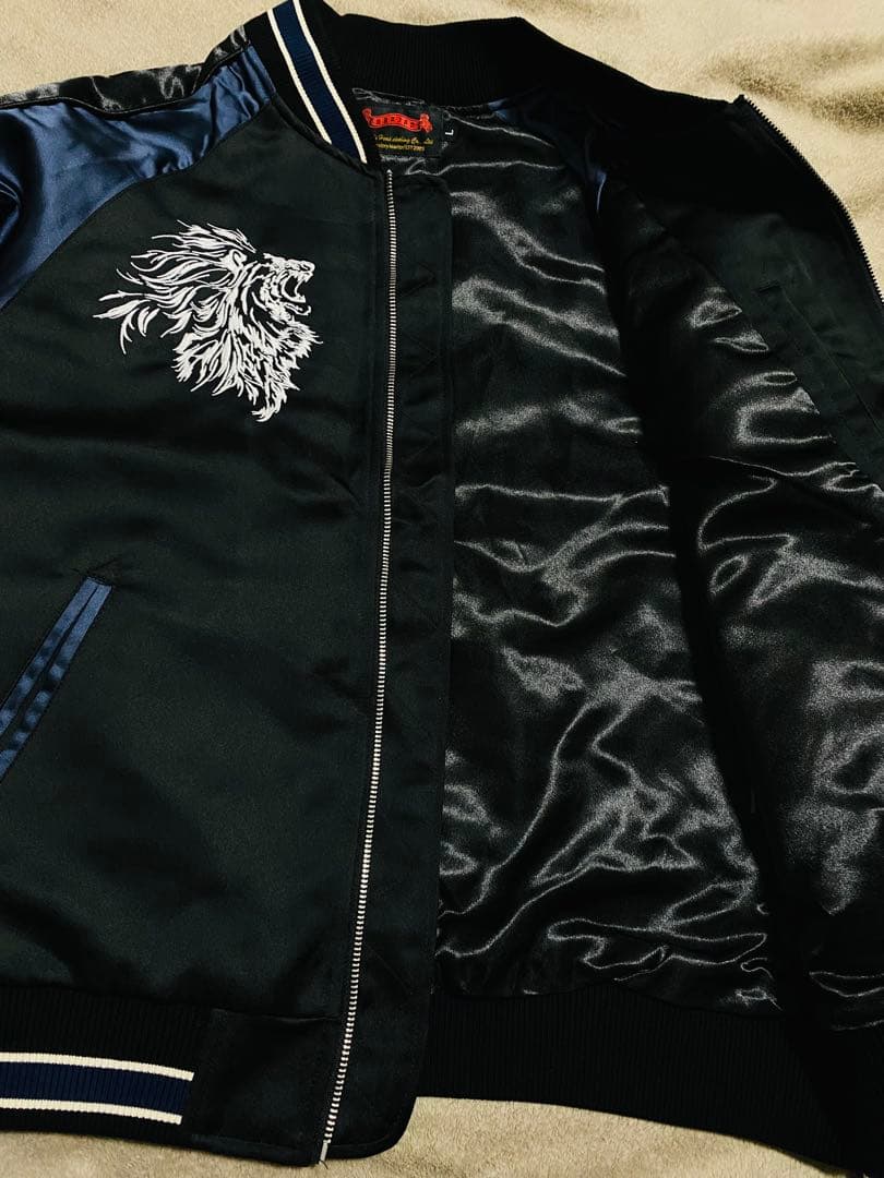 未使用 SKAJAN ライオン 限定 スカジャン unisex 美品 navy