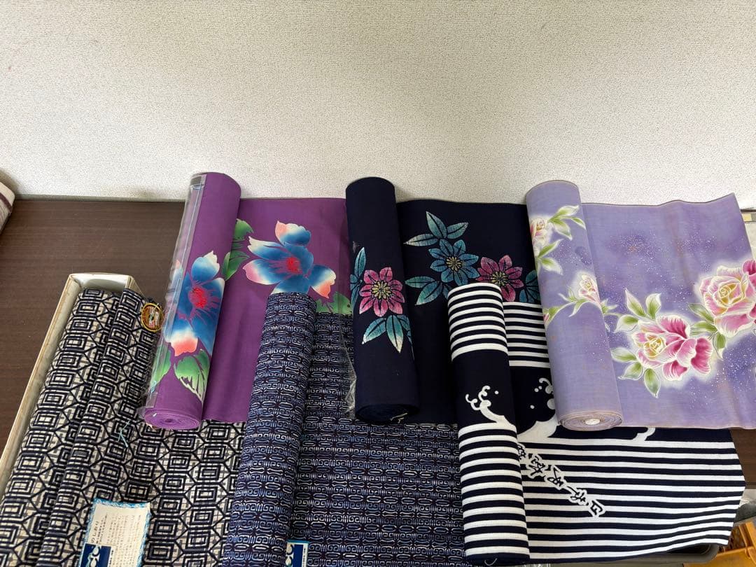 浴衣　反物　6本　まとめて　氣愛染　高級ゆかた　東京本染　綿100％/C-1
