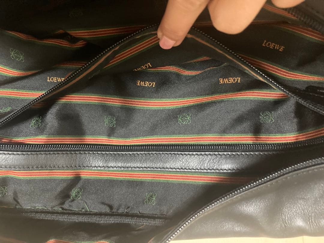 再値下げ！LOEWE ボストンバッグ　本革　黒　袋付き