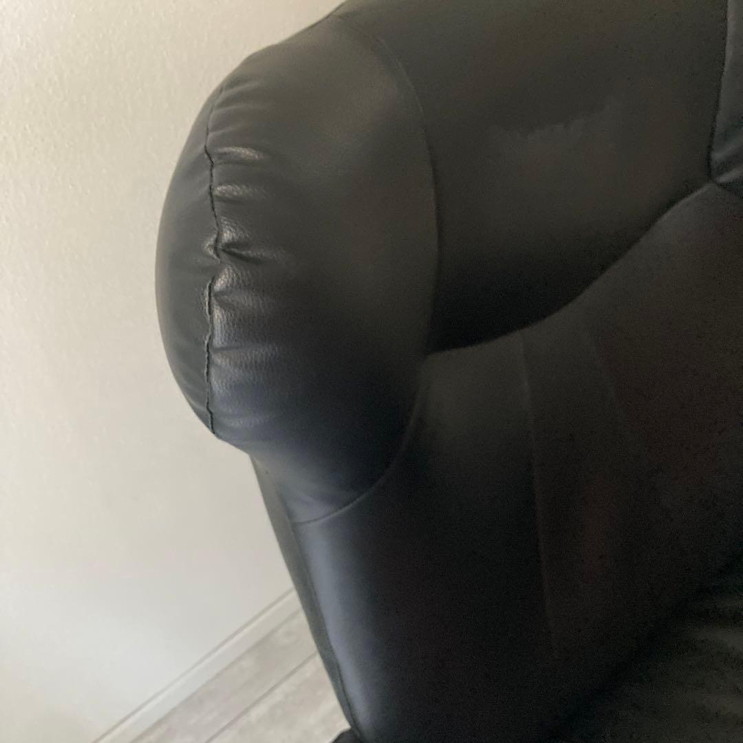 リクライニングチェア 黒 合成皮革