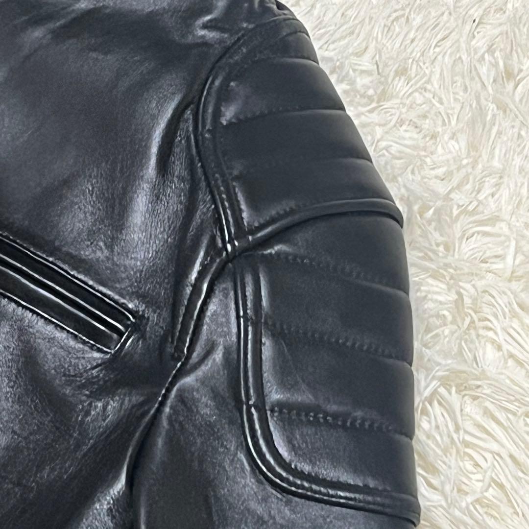 ✨新品 未使用✨ FORTIME ライダース ジャケット ラムレザー 羊革 XL