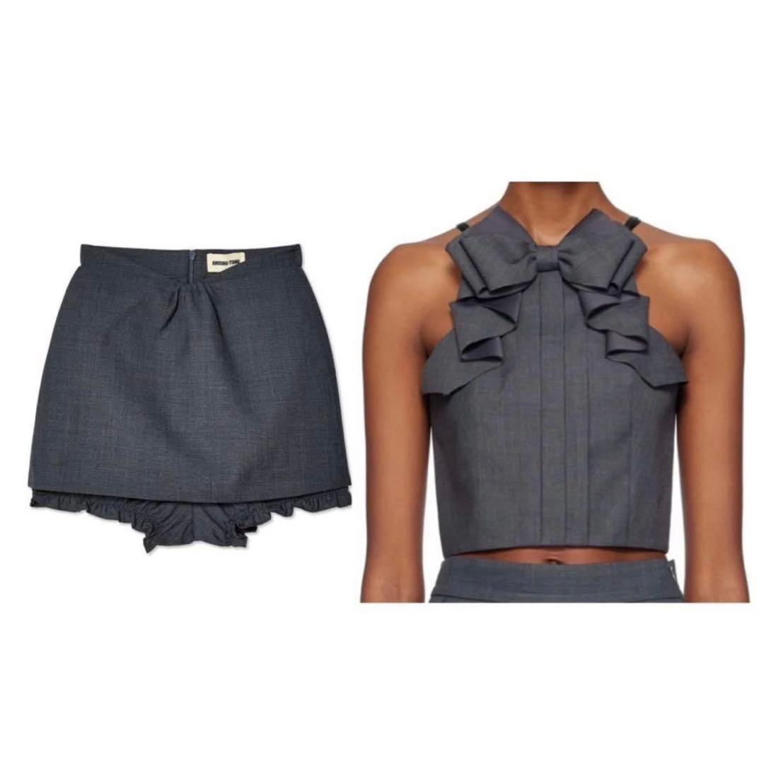 shushutong キャミソール　ダブルレイヤードスカ