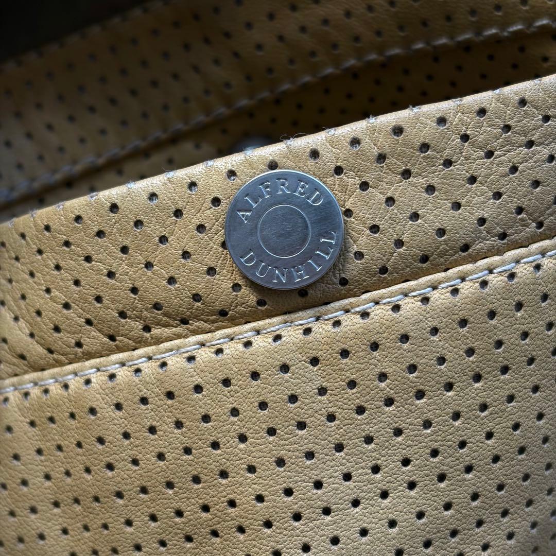 美品✨ダンヒル レザージャケット A-2 カーフスキン ロゴ型押し ベージュ S