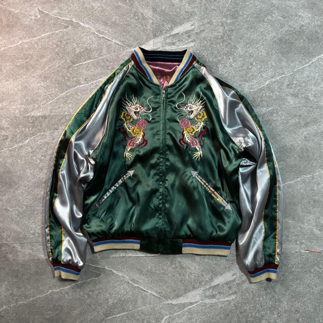 TAILOR 東洋 スカジャン リバーシブル 顔虎 龍 L TT10841