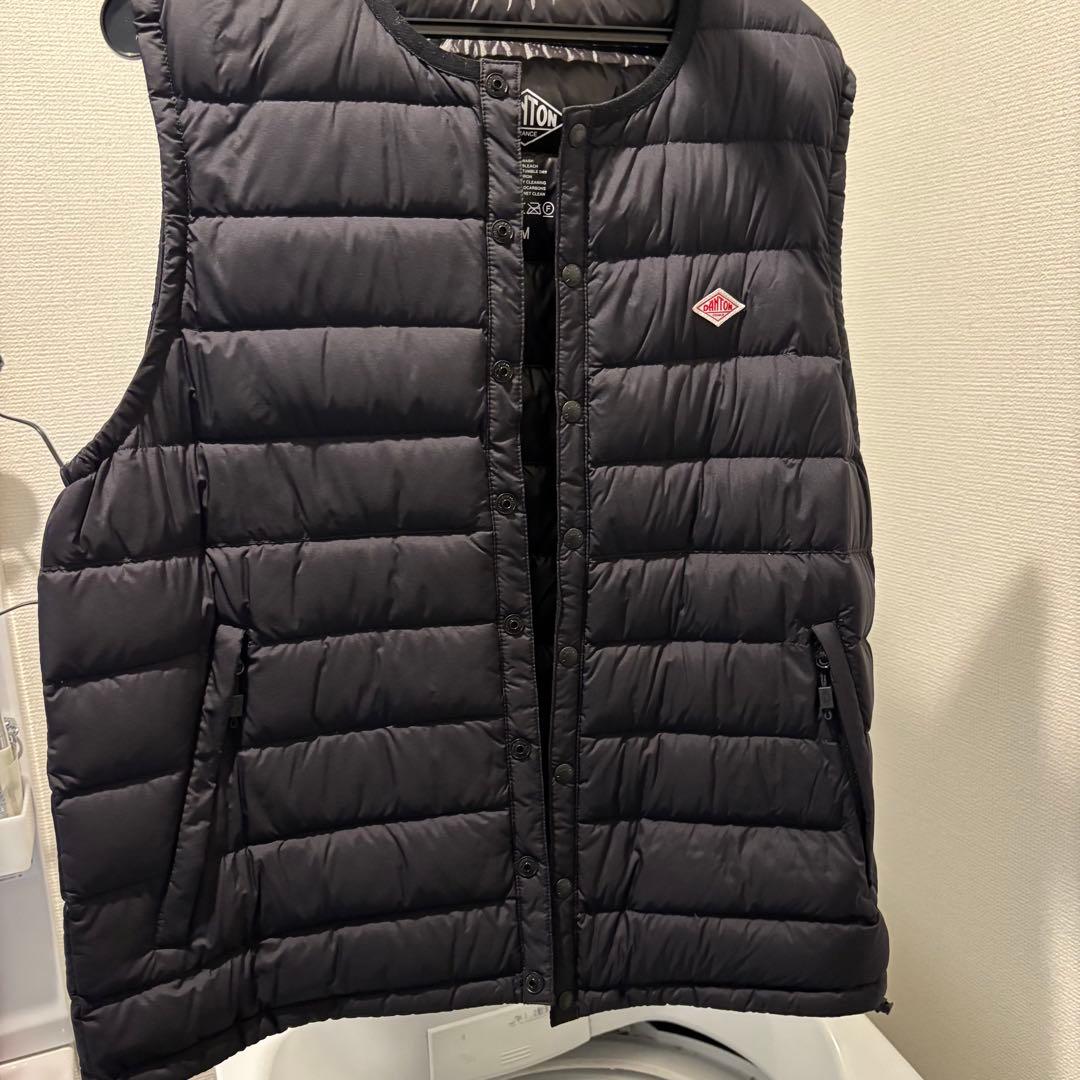 DANTON ブラック キルティングダウンベスト Mサイズ