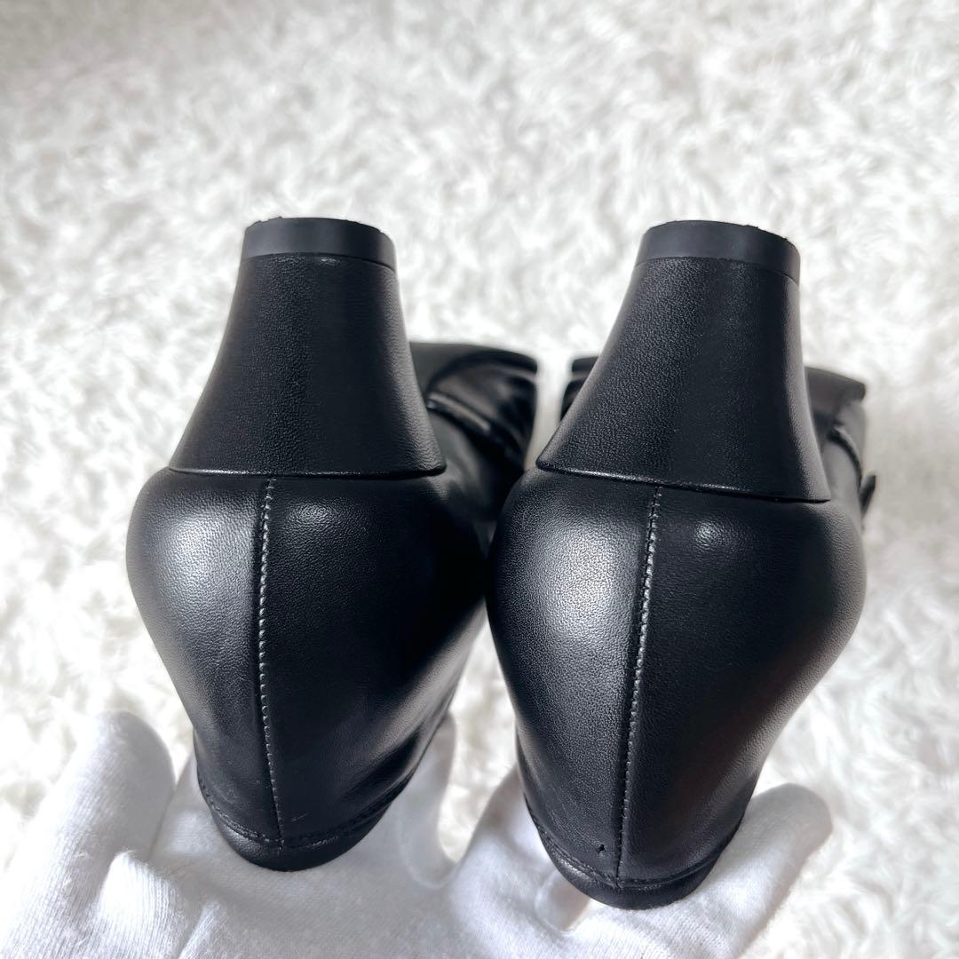 未使用✨アシックスペダラ　コンフォートシューズ　ストラップ　オールレザー　黒