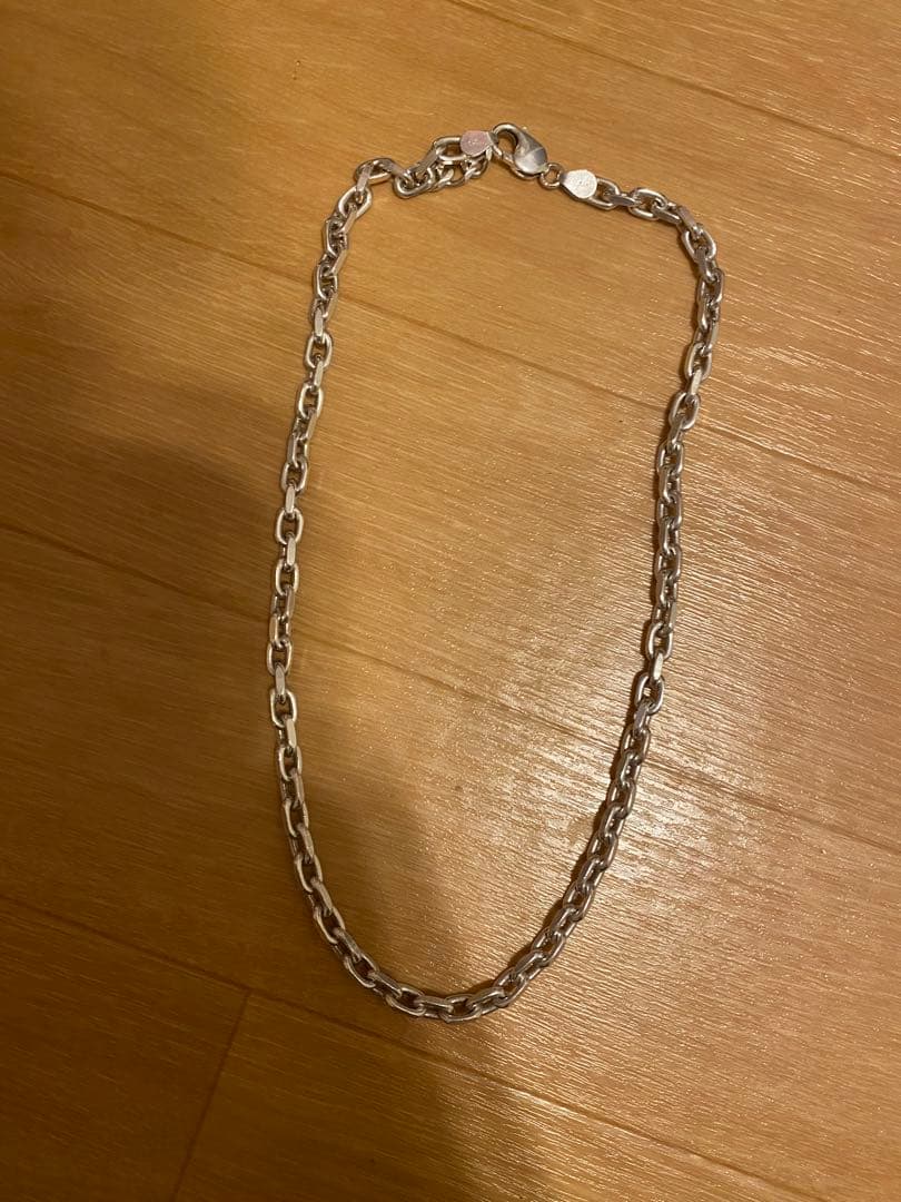 シルバー925 角アズキチェーン　極太　50センチ