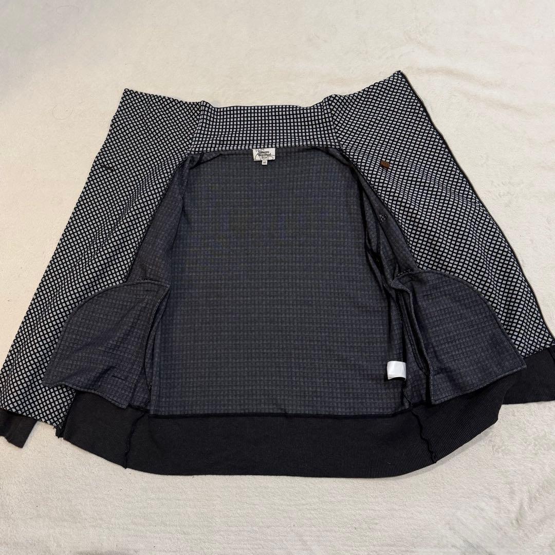 ヴィヴィアンウエストウッドマン　ブルゾン　オーブ刺繍　変形　アシメ　チェック　M